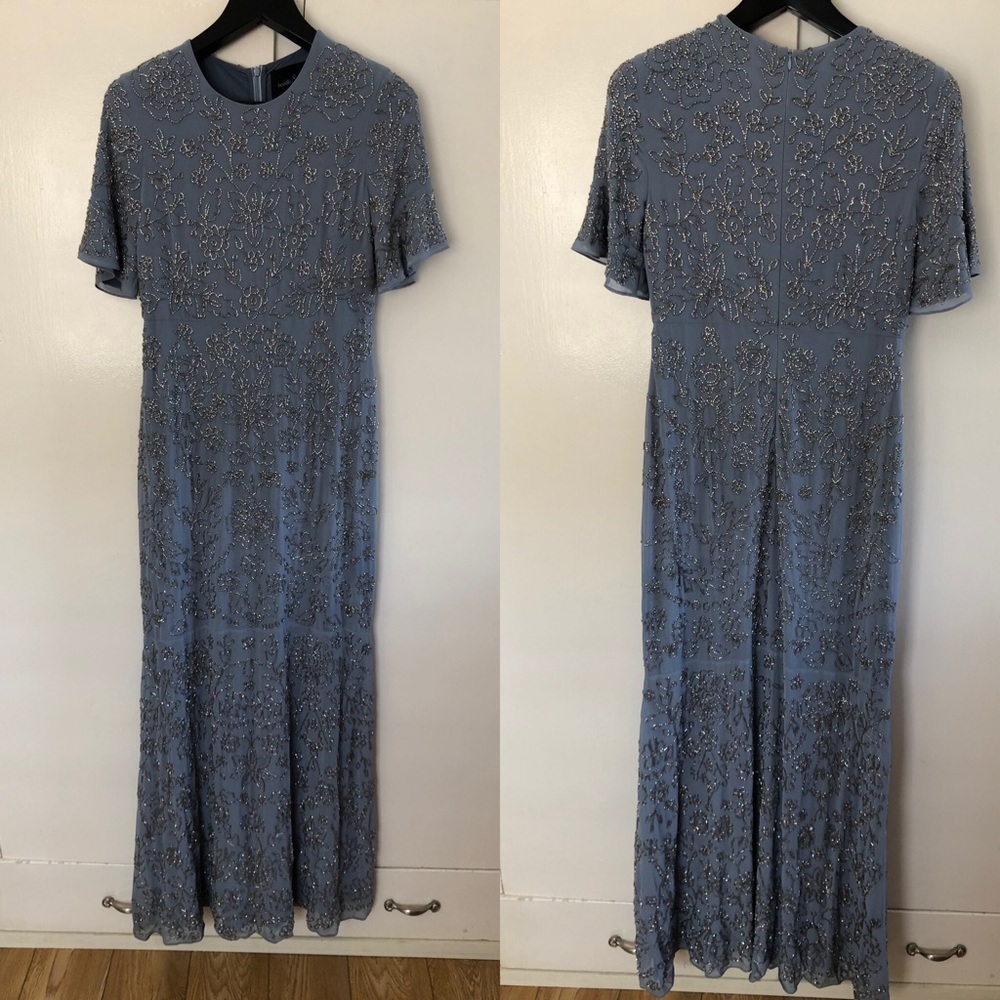 Needle & Thread beaded floor length dress